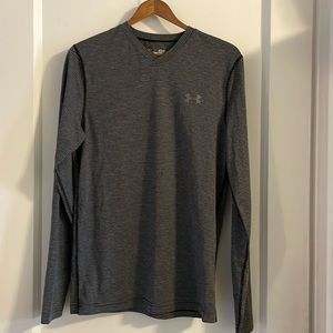 [Under Armour] Cold-Gear Striped Long-Sleeve Shirt